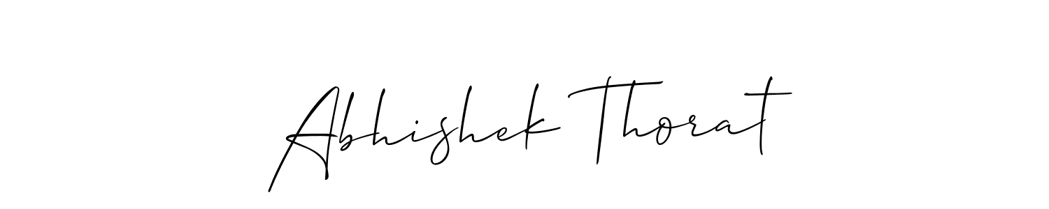 Make a beautiful signature design for name Abhishek Thorat. With this signature (Allison_Script) style, you can create a handwritten signature for free. Abhishek Thorat signature style 2 images and pictures png
