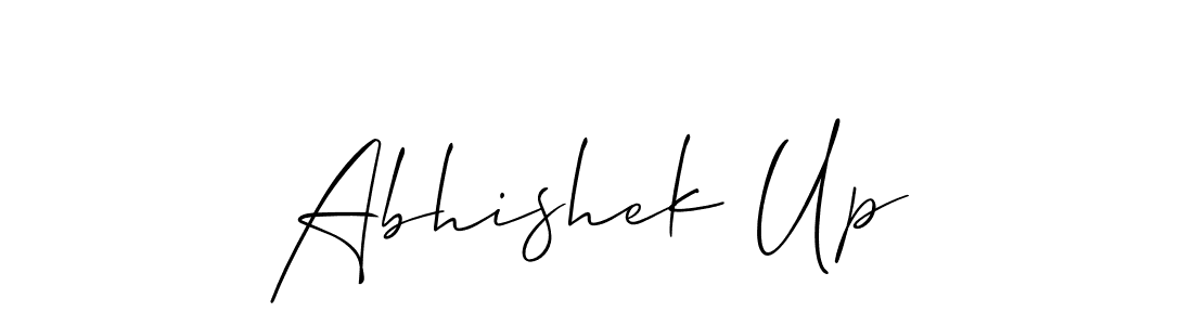 Use a signature maker to create a handwritten signature online. With this signature software, you can design (Allison_Script) your own signature for name Abhishek Up. Abhishek Up signature style 2 images and pictures png