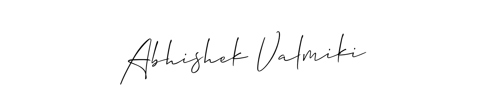 Create a beautiful signature design for name Abhishek Valmiki. With this signature (Allison_Script) fonts, you can make a handwritten signature for free. Abhishek Valmiki signature style 2 images and pictures png