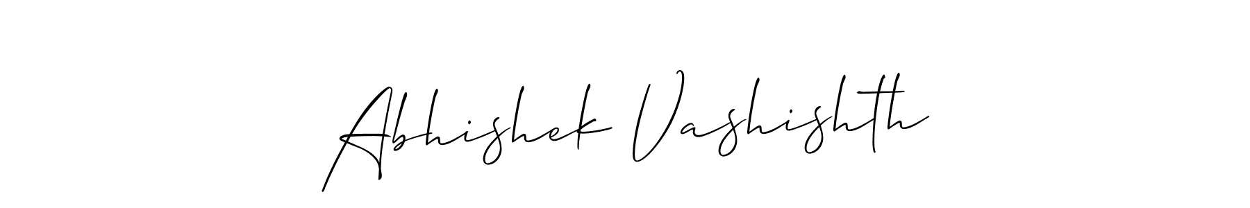 Also we have Abhishek Vashishth name is the best signature style. Create professional handwritten signature collection using Allison_Script autograph style. Abhishek Vashishth signature style 2 images and pictures png