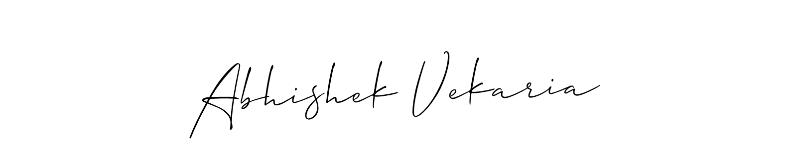 How to Draw Abhishek Vekaria signature style? Allison_Script is a latest design signature styles for name Abhishek Vekaria. Abhishek Vekaria signature style 2 images and pictures png