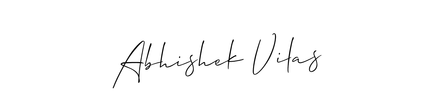 How to make Abhishek Vilas signature? Allison_Script is a professional autograph style. Create handwritten signature for Abhishek Vilas name. Abhishek Vilas signature style 2 images and pictures png