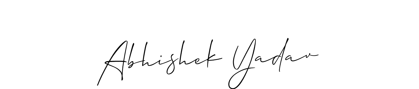 It looks lik you need a new signature style for name Abhishek Yadav. Design unique handwritten (Allison_Script) signature with our free signature maker in just a few clicks. Abhishek Yadav signature style 2 images and pictures png