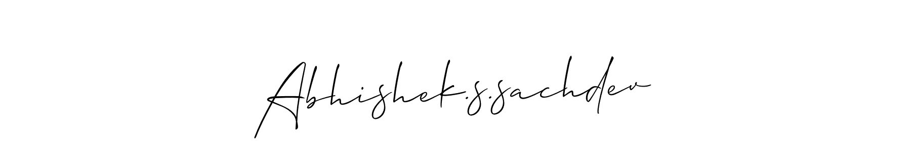 Design your own signature with our free online signature maker. With this signature software, you can create a handwritten (Allison_Script) signature for name Abhishek.s.sachdev. Abhishek.s.sachdev signature style 2 images and pictures png