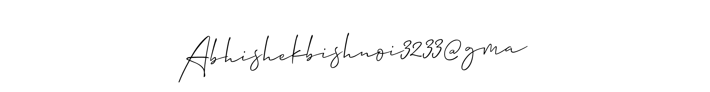 How to make Abhishekbishnoi3233@gma signature? Allison_Script is a professional autograph style. Create handwritten signature for Abhishekbishnoi3233@gma name. Abhishekbishnoi3233@gma signature style 2 images and pictures png