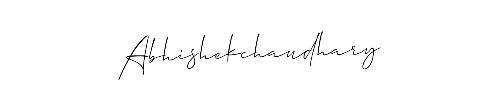 How to make Abhishekchaudhary name signature. Use Allison_Script style for creating short signs online. This is the latest handwritten sign. Abhishekchaudhary signature style 2 images and pictures png