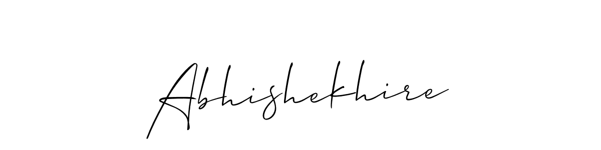 How to make Abhishekhire name signature. Use Allison_Script style for creating short signs online. This is the latest handwritten sign. Abhishekhire signature style 2 images and pictures png