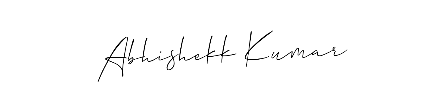 Also You can easily find your signature by using the search form. We will create Abhishekk Kumar name handwritten signature images for you free of cost using Allison_Script sign style. Abhishekk Kumar signature style 2 images and pictures png