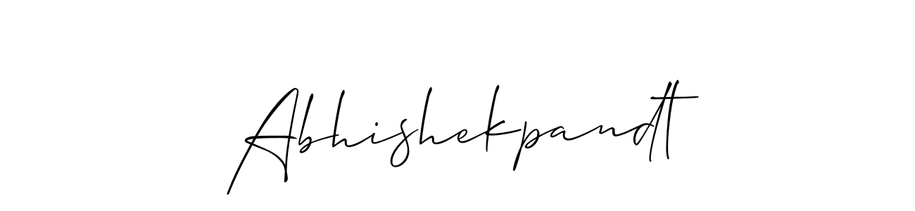 How to make Abhishekpandt signature? Allison_Script is a professional autograph style. Create handwritten signature for Abhishekpandt name. Abhishekpandt signature style 2 images and pictures png