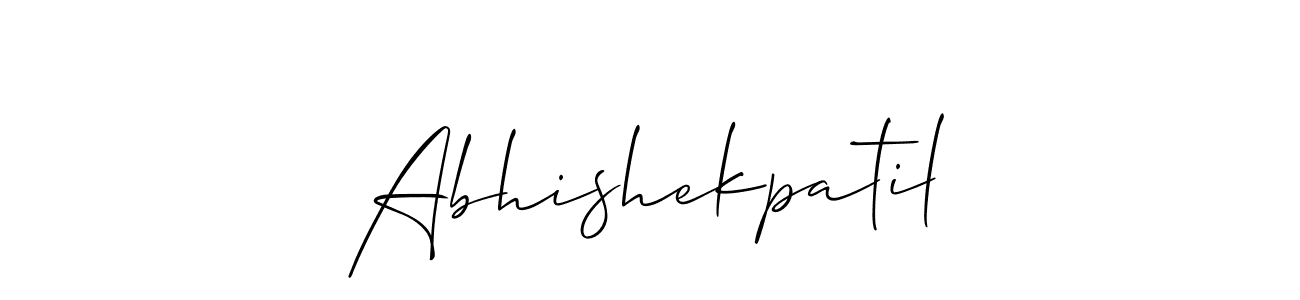 How to make Abhishekpatil signature? Allison_Script is a professional autograph style. Create handwritten signature for Abhishekpatil name. Abhishekpatil signature style 2 images and pictures png