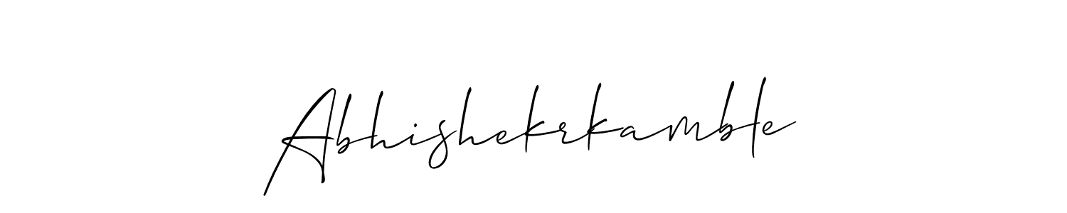 Create a beautiful signature design for name Abhishekrkamble. With this signature (Allison_Script) fonts, you can make a handwritten signature for free. Abhishekrkamble signature style 2 images and pictures png