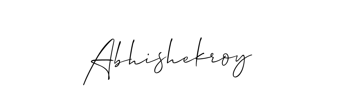 Use a signature maker to create a handwritten signature online. With this signature software, you can design (Allison_Script) your own signature for name Abhishekroy. Abhishekroy signature style 2 images and pictures png