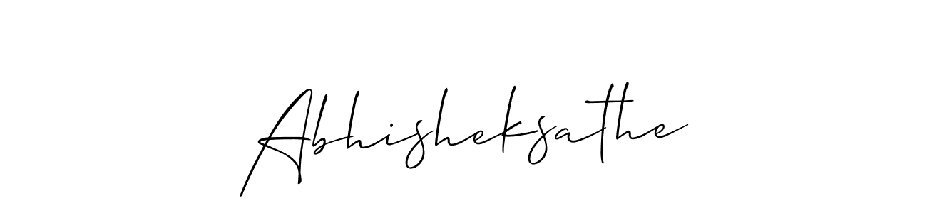Allison_Script is a professional signature style that is perfect for those who want to add a touch of class to their signature. It is also a great choice for those who want to make their signature more unique. Get Abhisheksathe name to fancy signature for free. Abhisheksathe signature style 2 images and pictures png