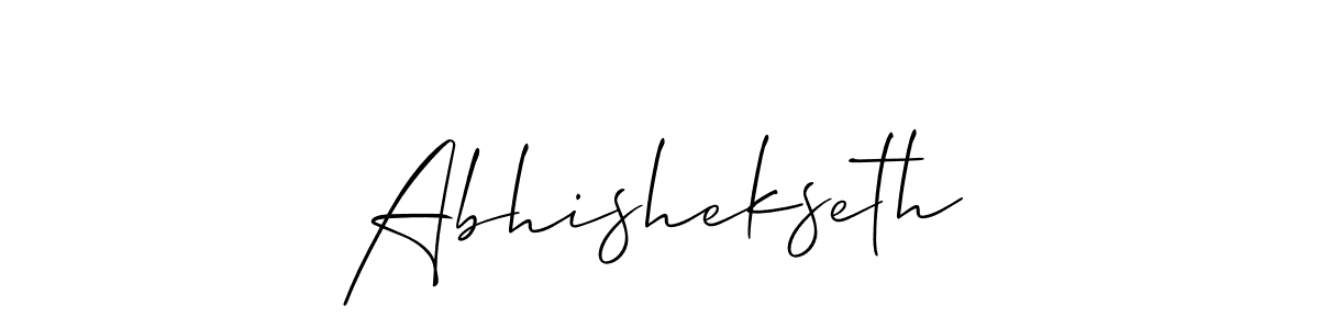 Make a short Abhishekseth signature style. Manage your documents anywhere anytime using Allison_Script. Create and add eSignatures, submit forms, share and send files easily. Abhishekseth signature style 2 images and pictures png