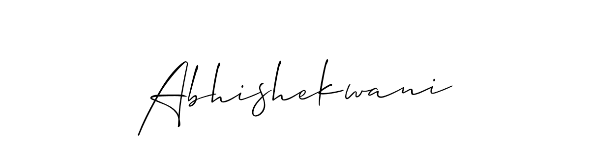 Design your own signature with our free online signature maker. With this signature software, you can create a handwritten (Allison_Script) signature for name Abhishekwani. Abhishekwani signature style 2 images and pictures png
