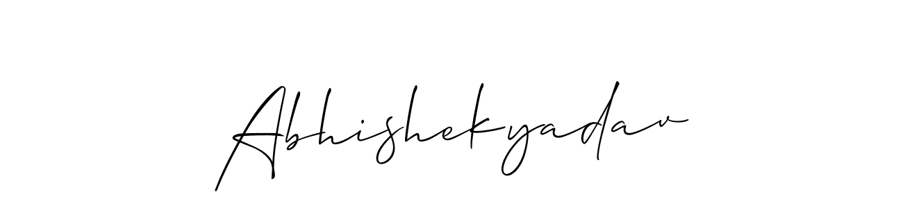 How to make Abhishekyadav signature? Allison_Script is a professional autograph style. Create handwritten signature for Abhishekyadav name. Abhishekyadav signature style 2 images and pictures png