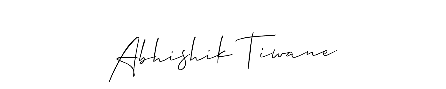 Also we have Abhishik Tiwane name is the best signature style. Create professional handwritten signature collection using Allison_Script autograph style. Abhishik Tiwane signature style 2 images and pictures png