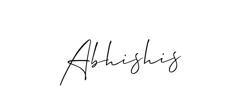 Use a signature maker to create a handwritten signature online. With this signature software, you can design (Allison_Script) your own signature for name Abhishis. Abhishis signature style 2 images and pictures png