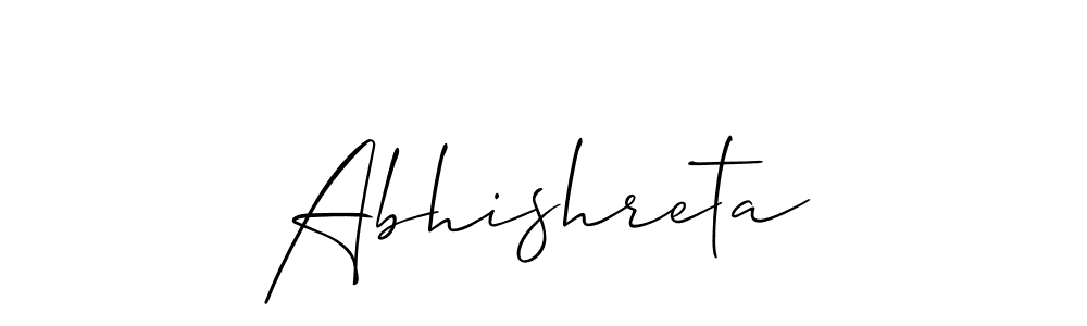 if you are searching for the best signature style for your name Abhishreta. so please give up your signature search. here we have designed multiple signature styles  using Allison_Script. Abhishreta signature style 2 images and pictures png