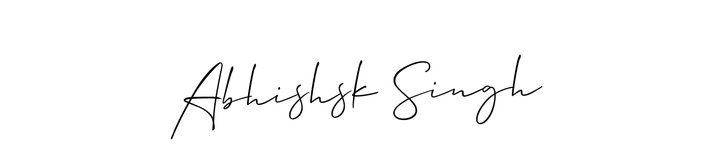 You should practise on your own different ways (Allison_Script) to write your name (Abhishsk Singh) in signature. don't let someone else do it for you. Abhishsk Singh signature style 2 images and pictures png