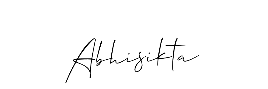 Use a signature maker to create a handwritten signature online. With this signature software, you can design (Allison_Script) your own signature for name Abhisikta. Abhisikta signature style 2 images and pictures png