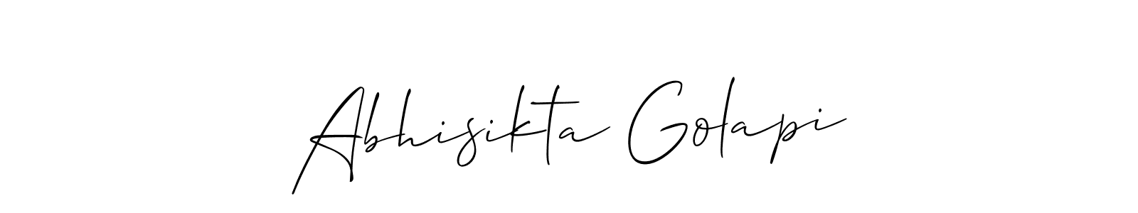 Make a beautiful signature design for name Abhisikta Golapi. With this signature (Allison_Script) style, you can create a handwritten signature for free. Abhisikta Golapi signature style 2 images and pictures png
