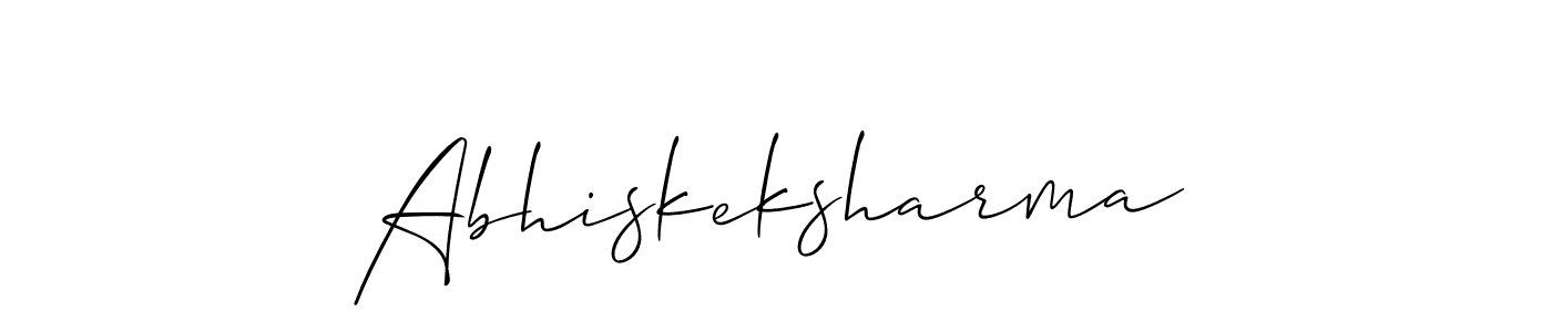 It looks lik you need a new signature style for name Abhiskeksharma. Design unique handwritten (Allison_Script) signature with our free signature maker in just a few clicks. Abhiskeksharma signature style 2 images and pictures png