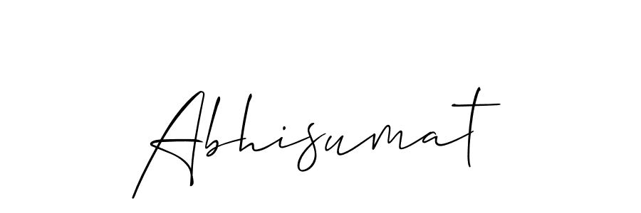 Make a beautiful signature design for name Abhisumat. With this signature (Allison_Script) style, you can create a handwritten signature for free. Abhisumat signature style 2 images and pictures png