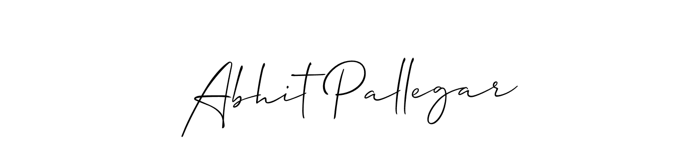 Make a short Abhit Pallegar signature style. Manage your documents anywhere anytime using Allison_Script. Create and add eSignatures, submit forms, share and send files easily. Abhit Pallegar signature style 2 images and pictures png
