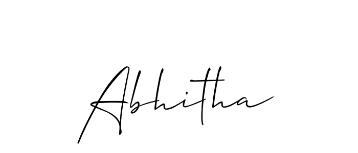 Make a beautiful signature design for name Abhitha. With this signature (Allison_Script) style, you can create a handwritten signature for free. Abhitha signature style 2 images and pictures png