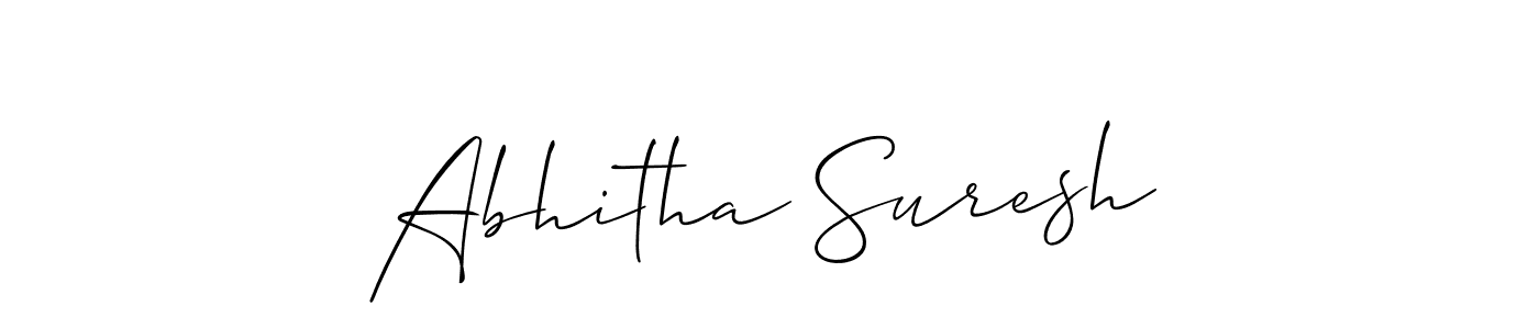 How to make Abhitha Suresh name signature. Use Allison_Script style for creating short signs online. This is the latest handwritten sign. Abhitha Suresh signature style 2 images and pictures png