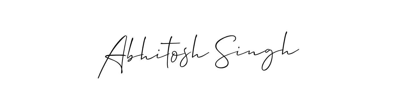 How to make Abhitosh Singh name signature. Use Allison_Script style for creating short signs online. This is the latest handwritten sign. Abhitosh Singh signature style 2 images and pictures png