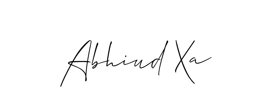 Make a beautiful signature design for name Abhiud Xa. With this signature (Allison_Script) style, you can create a handwritten signature for free. Abhiud Xa signature style 2 images and pictures png