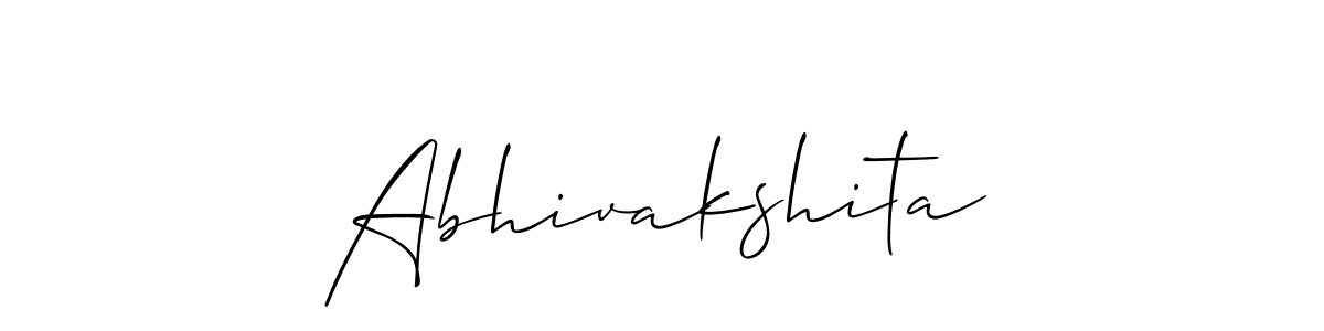 The best way (Allison_Script) to make a short signature is to pick only two or three words in your name. The name Abhivakshita include a total of six letters. For converting this name. Abhivakshita signature style 2 images and pictures png