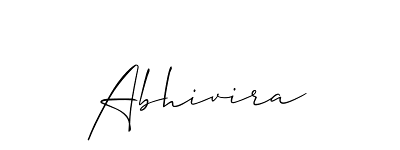 How to make Abhivira signature? Allison_Script is a professional autograph style. Create handwritten signature for Abhivira name. Abhivira signature style 2 images and pictures png