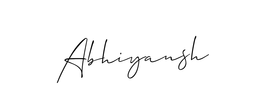 Also we have Abhiyansh name is the best signature style. Create professional handwritten signature collection using Allison_Script autograph style. Abhiyansh signature style 2 images and pictures png