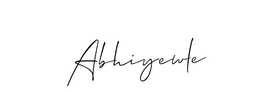 How to make Abhiyewle name signature. Use Allison_Script style for creating short signs online. This is the latest handwritten sign. Abhiyewle signature style 2 images and pictures png