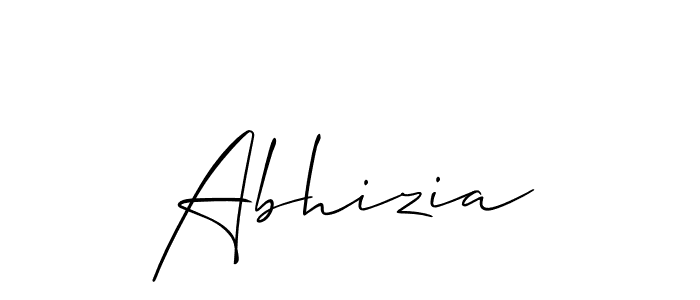 The best way (Allison_Script) to make a short signature is to pick only two or three words in your name. The name Abhizia include a total of six letters. For converting this name. Abhizia signature style 2 images and pictures png