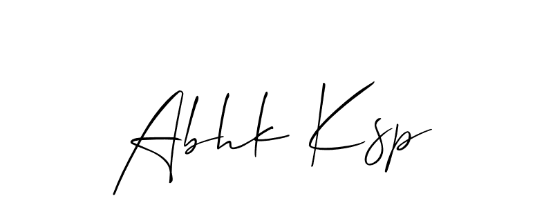 Allison_Script is a professional signature style that is perfect for those who want to add a touch of class to their signature. It is also a great choice for those who want to make their signature more unique. Get Abhk Ksp name to fancy signature for free. Abhk Ksp signature style 2 images and pictures png