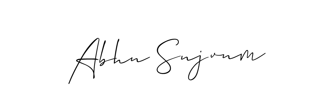 Also You can easily find your signature by using the search form. We will create Abhn Snjvnm name handwritten signature images for you free of cost using Allison_Script sign style. Abhn Snjvnm signature style 2 images and pictures png