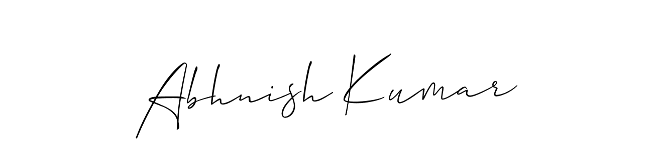 Abhnish Kumar stylish signature style. Best Handwritten Sign (Allison_Script) for my name. Handwritten Signature Collection Ideas for my name Abhnish Kumar. Abhnish Kumar signature style 2 images and pictures png