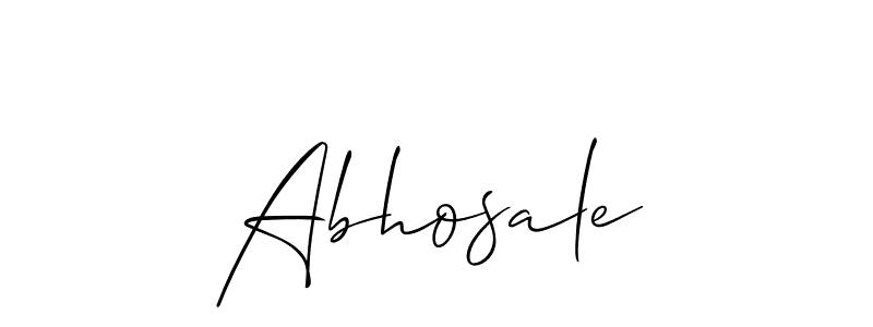 Design your own signature with our free online signature maker. With this signature software, you can create a handwritten (Allison_Script) signature for name Abhosale. Abhosale signature style 2 images and pictures png