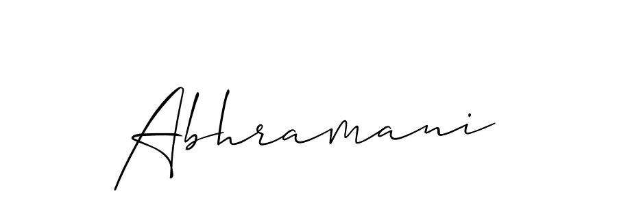 Abhramani stylish signature style. Best Handwritten Sign (Allison_Script) for my name. Handwritten Signature Collection Ideas for my name Abhramani. Abhramani signature style 2 images and pictures png
