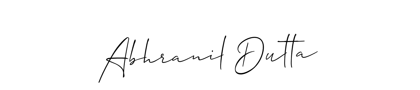 Design your own signature with our free online signature maker. With this signature software, you can create a handwritten (Allison_Script) signature for name Abhranil Dutta. Abhranil Dutta signature style 2 images and pictures png