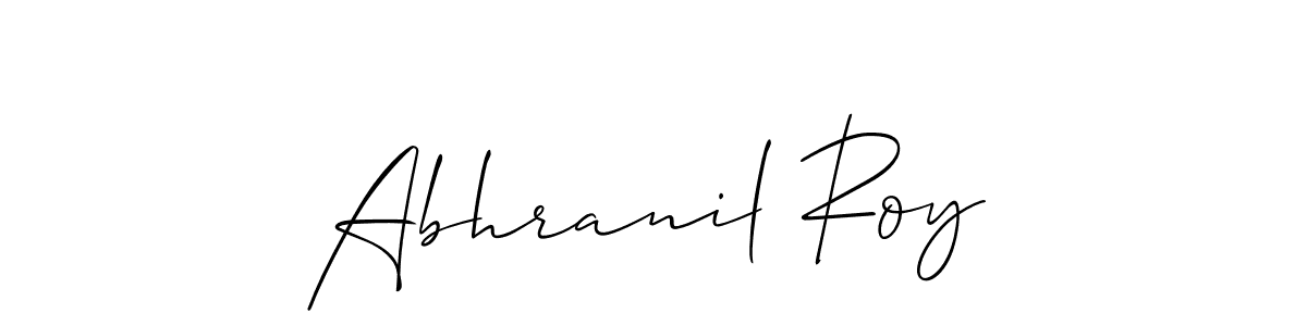 Use a signature maker to create a handwritten signature online. With this signature software, you can design (Allison_Script) your own signature for name Abhranil Roy. Abhranil Roy signature style 2 images and pictures png