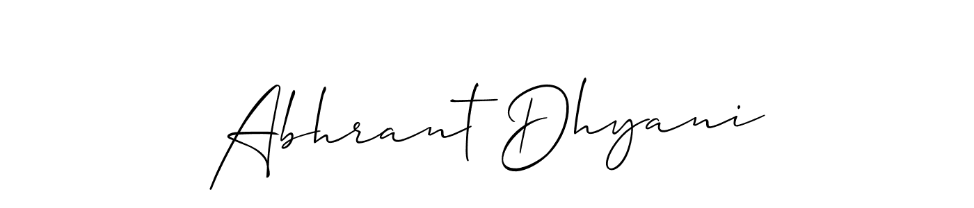 Similarly Allison_Script is the best handwritten signature design. Signature creator online .You can use it as an online autograph creator for name Abhrant Dhyani. Abhrant Dhyani signature style 2 images and pictures png