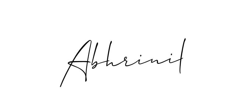 if you are searching for the best signature style for your name Abhrinil. so please give up your signature search. here we have designed multiple signature styles  using Allison_Script. Abhrinil signature style 2 images and pictures png