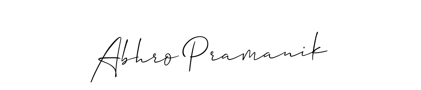 if you are searching for the best signature style for your name Abhro Pramanik. so please give up your signature search. here we have designed multiple signature styles  using Allison_Script. Abhro Pramanik signature style 2 images and pictures png