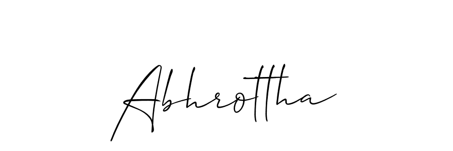 The best way (Allison_Script) to make a short signature is to pick only two or three words in your name. The name Abhrottha include a total of six letters. For converting this name. Abhrottha signature style 2 images and pictures png