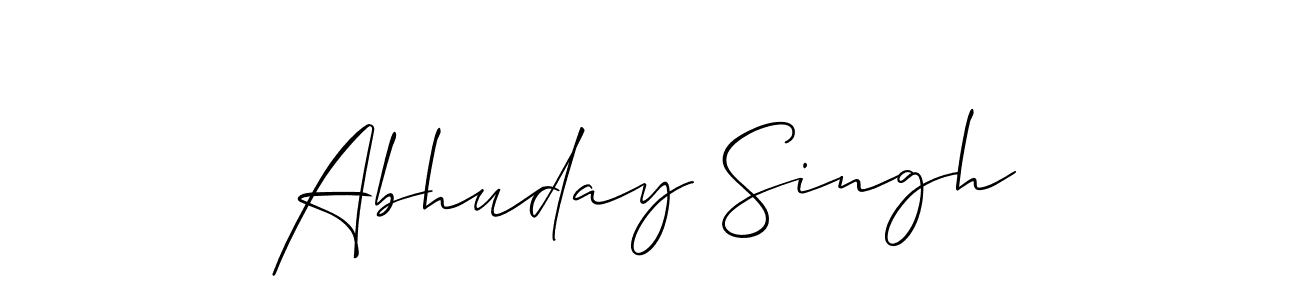 How to Draw Abhuday Singh signature style? Allison_Script is a latest design signature styles for name Abhuday Singh. Abhuday Singh signature style 2 images and pictures png